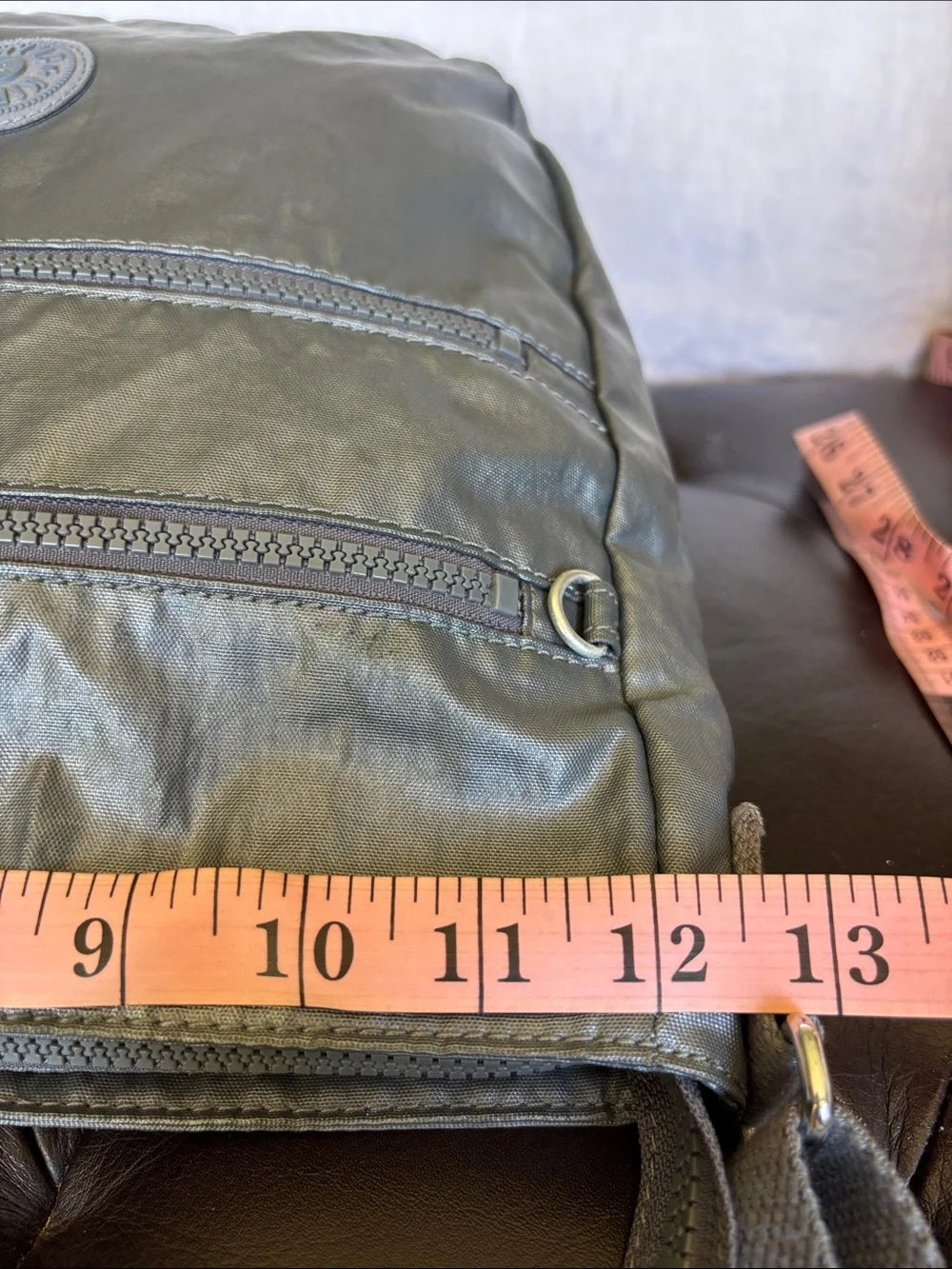 Kipling Metallic Gray Crossbody Bag